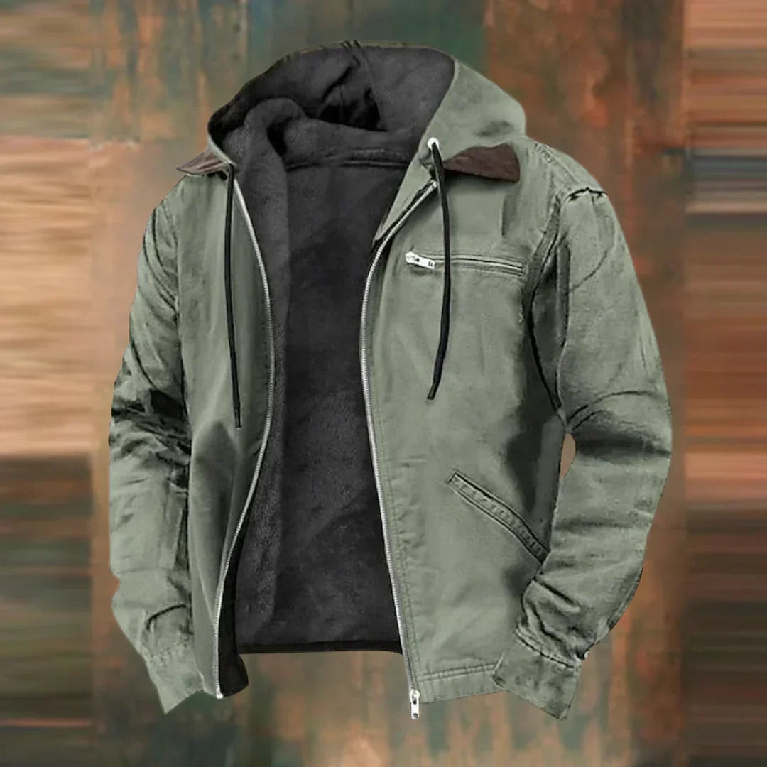 Evander - Veste minimaliste en cuir pour homme