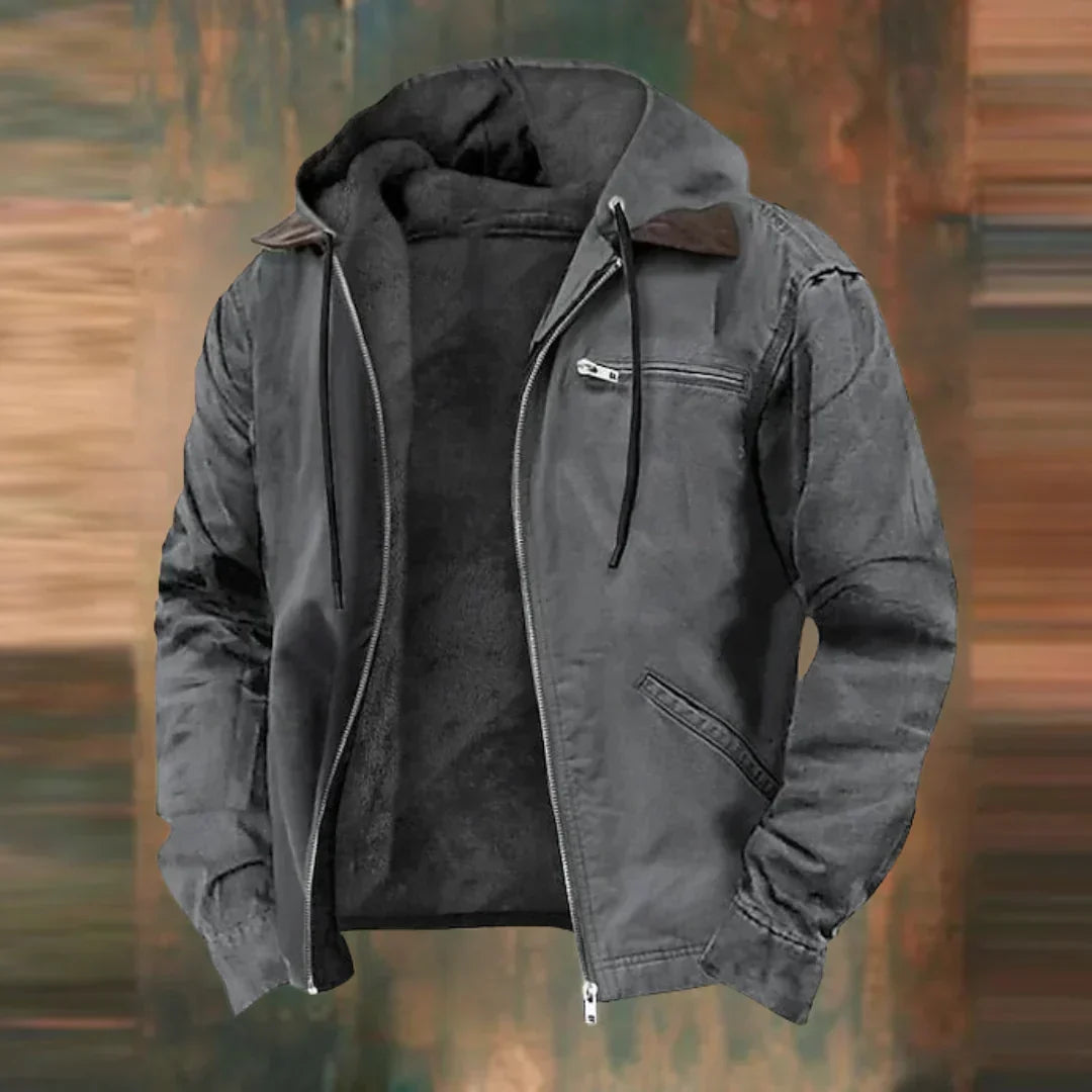 Evander - Veste minimaliste en cuir pour homme