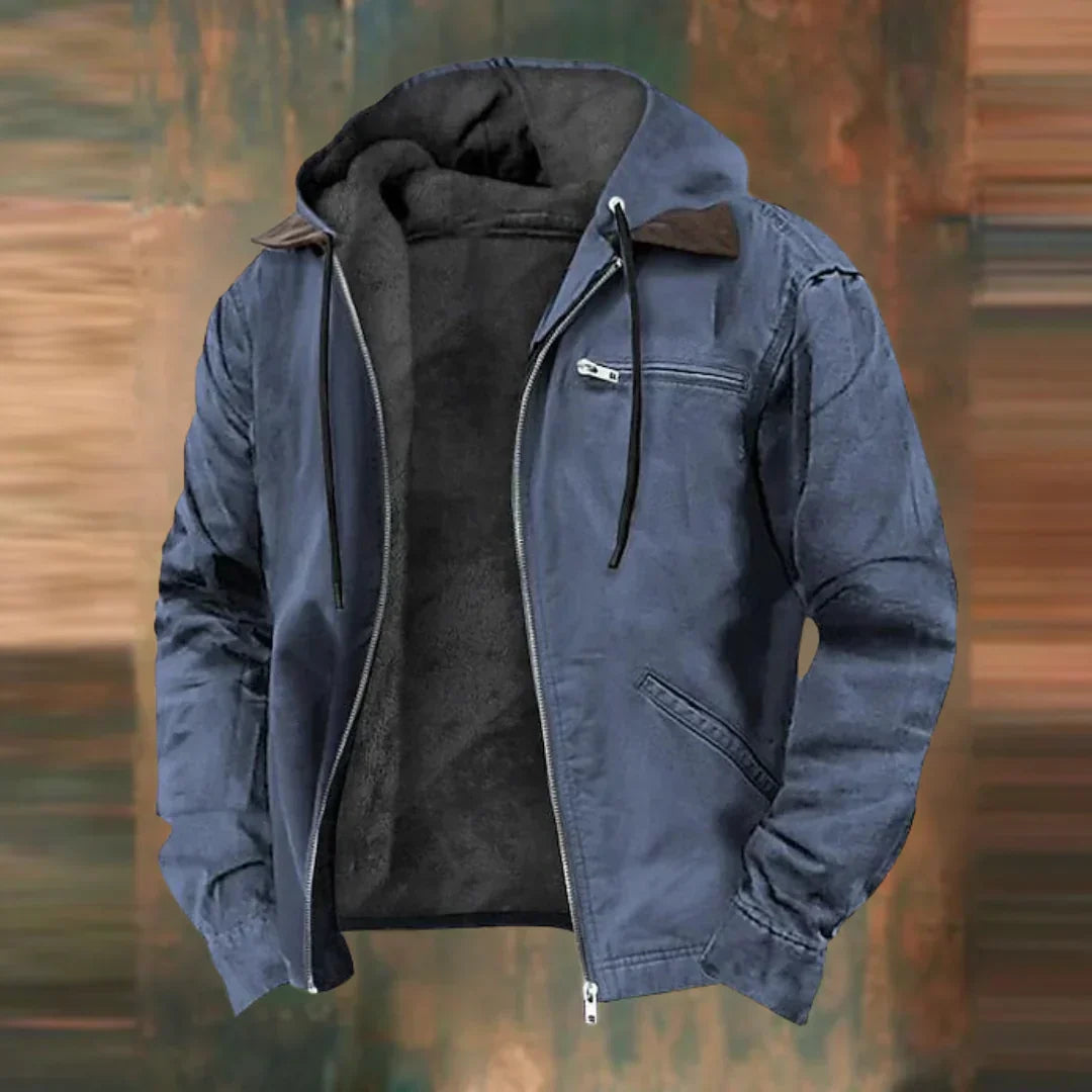 Evander - Veste minimaliste en cuir pour homme