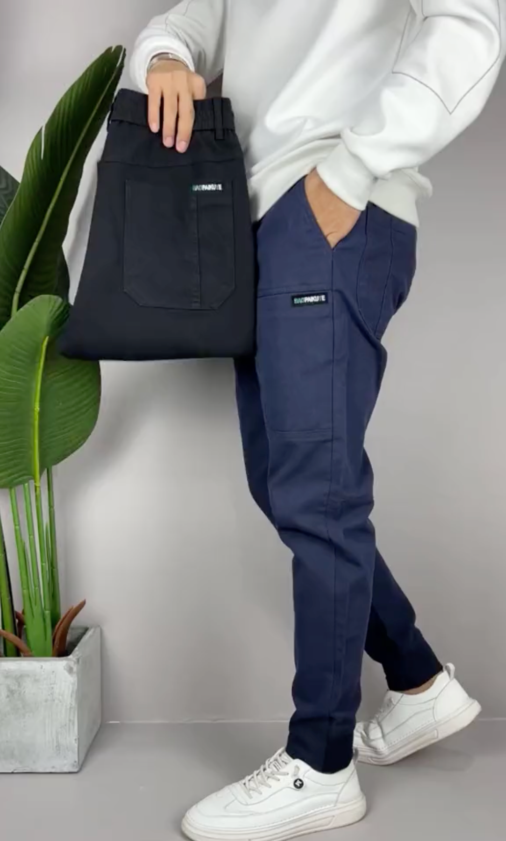 Killian - Pantalon cargo décontracté à taille élastique (1 acheté, 1 offert)