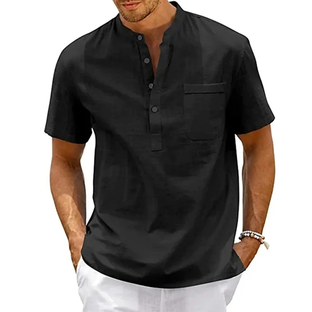 Kaleb - Chemise mandarin élégante