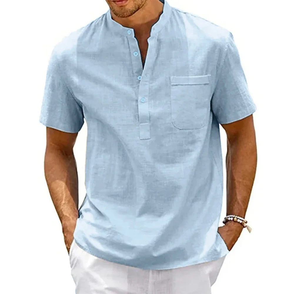 Kaleb - Chemise mandarin élégante