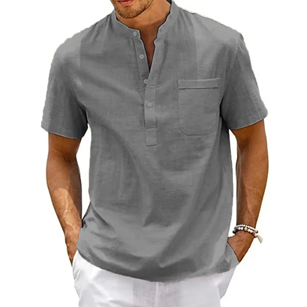 Kaleb - Chemise mandarin élégante