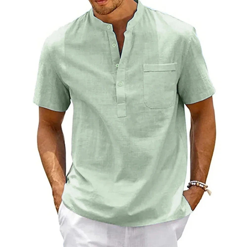 Kaleb - Chemise mandarin élégante