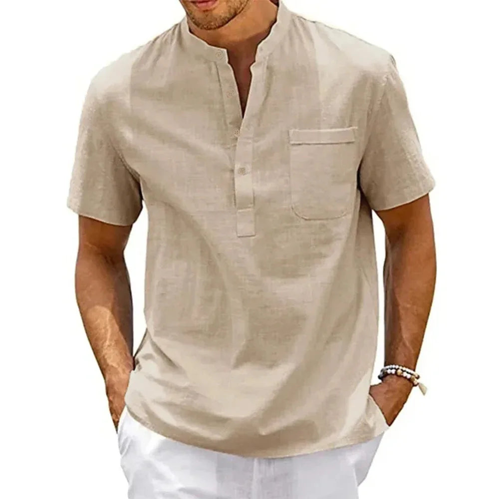 Kaleb - Chemise mandarin élégante