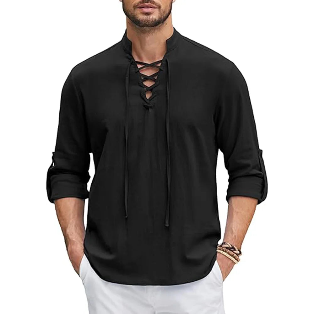 Cayden - Chemise en dentelle décontractée