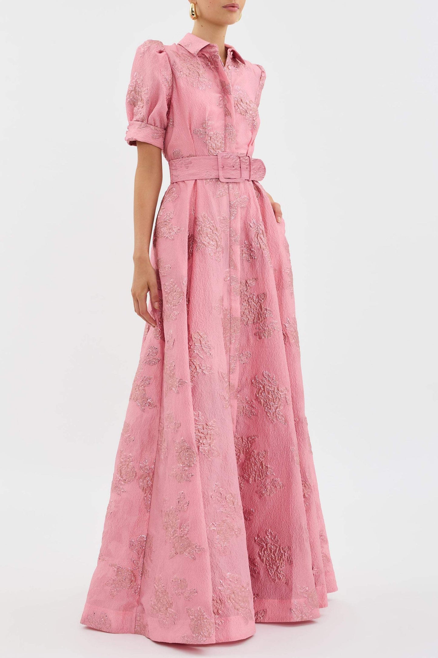 Della - Robe longue à manches bouffantes