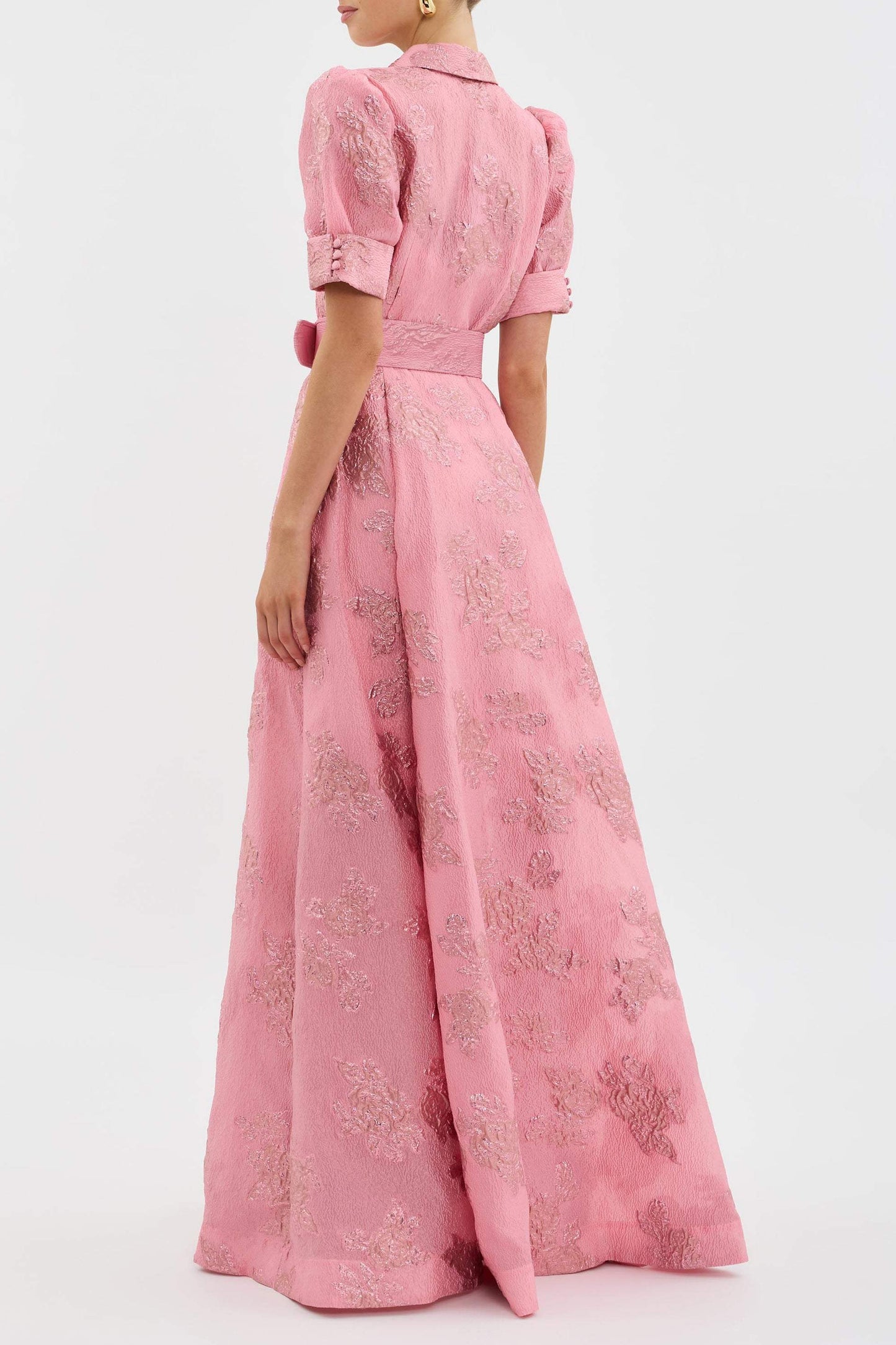 Della - Robe longue à manches bouffantes