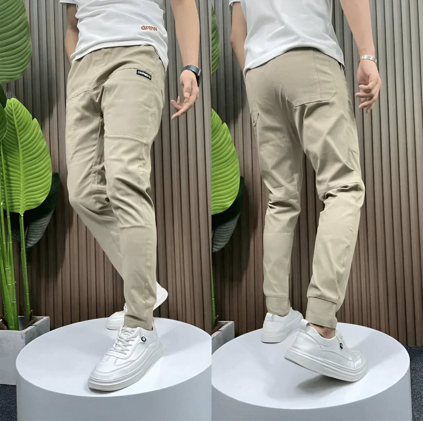 Killian - Pantalon cargo décontracté à taille élastique (1 acheté, 1 offert)