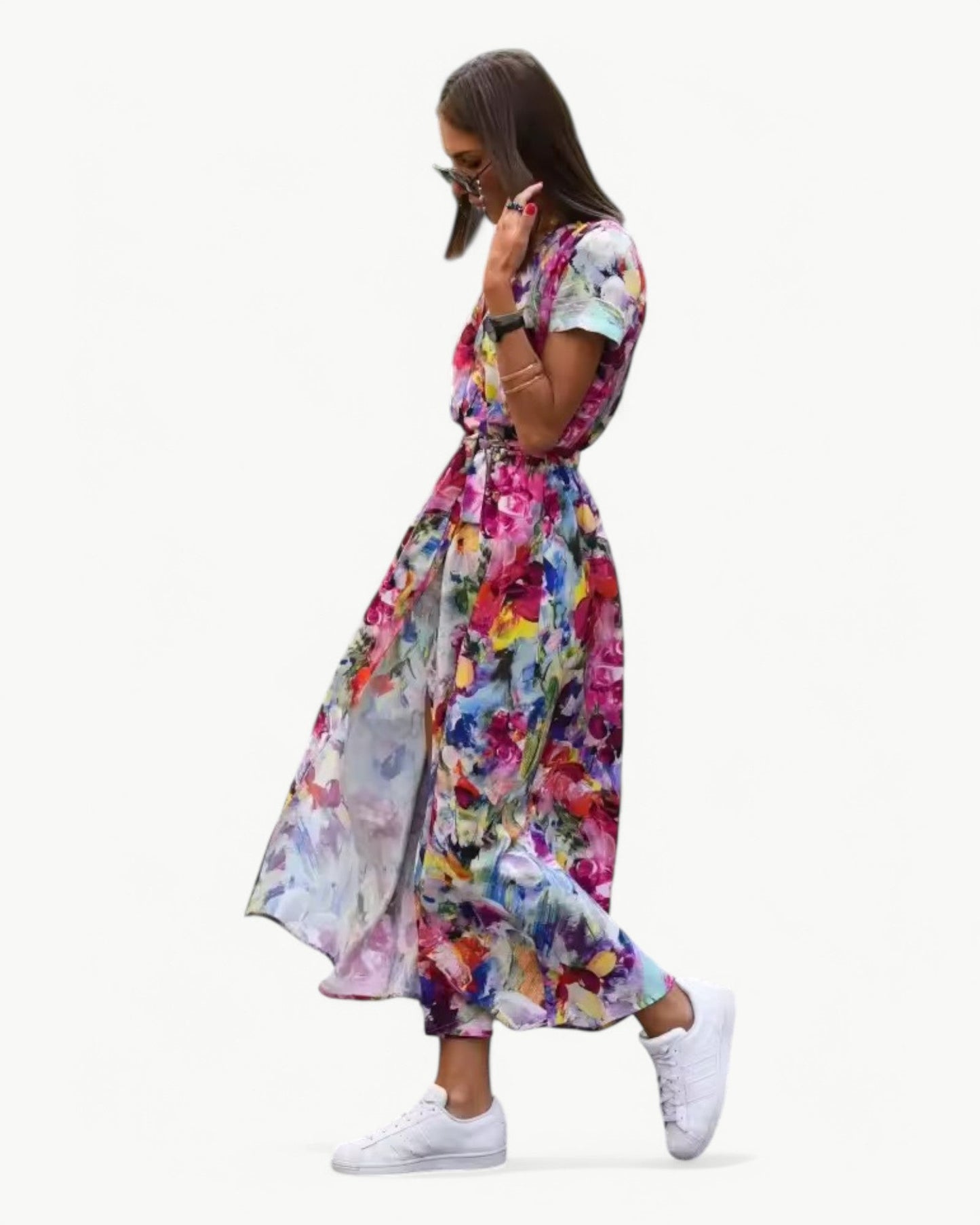 Gia - Robe portefeuille à motifs floraux