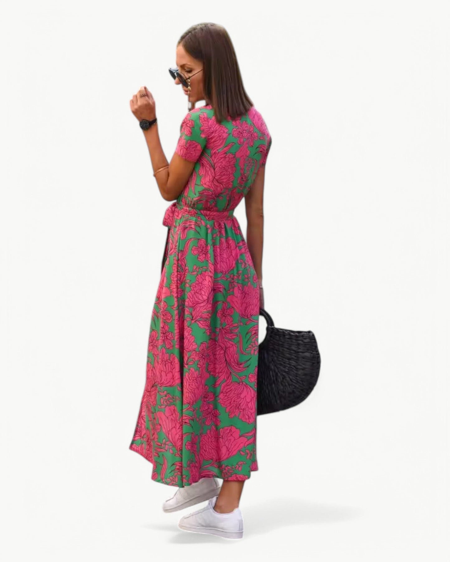 Gia - Robe portefeuille à motifs floraux