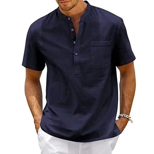 Kaleb - Chemise mandarin élégante